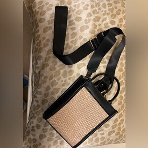 Raffia crossbody purse